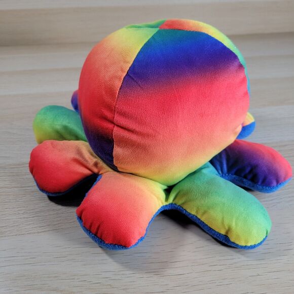 Goffa Rainbow Octopus Plush Stuffed Animal 11" Happy Colorful Soft Cuddle Toy - Picture 2 of 6